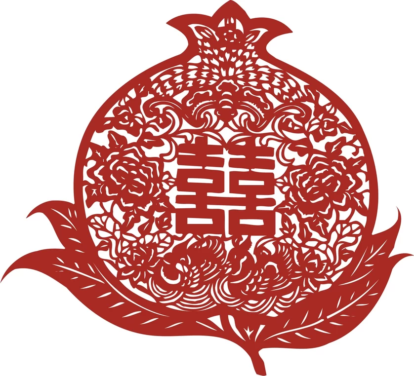 中国风中式传统喜庆民俗人物动物窗花剪纸插画边框AI矢量PNG素材【1672】